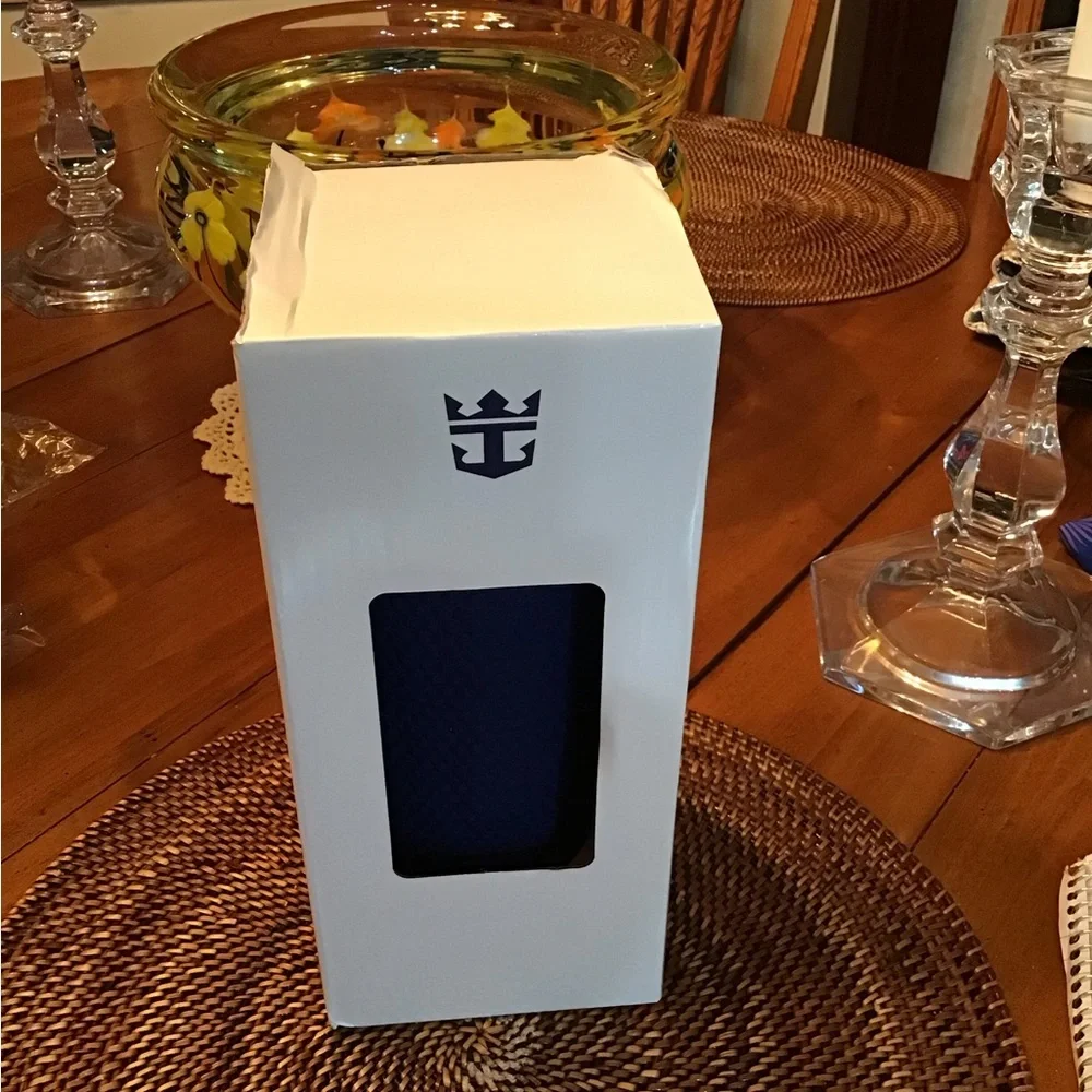 NWT Royal Caribbean Blue Textured Tumbler with Straw
